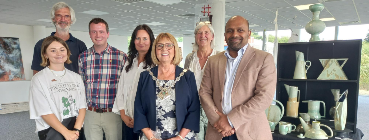 Mayor Cllr Lynn Suddards and Sojan Joseph MP at Eureka Park