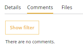 Comments section of the online application search tool