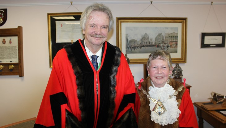 The Mayor of Ashford Cllr Mrs Jenny Webb alongside the Deputy Mayor of Ashford Cllr Larry Krause
