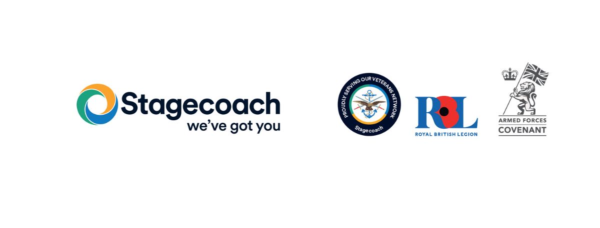 Stagecoach, RBL, Armed Forces Covenant logos