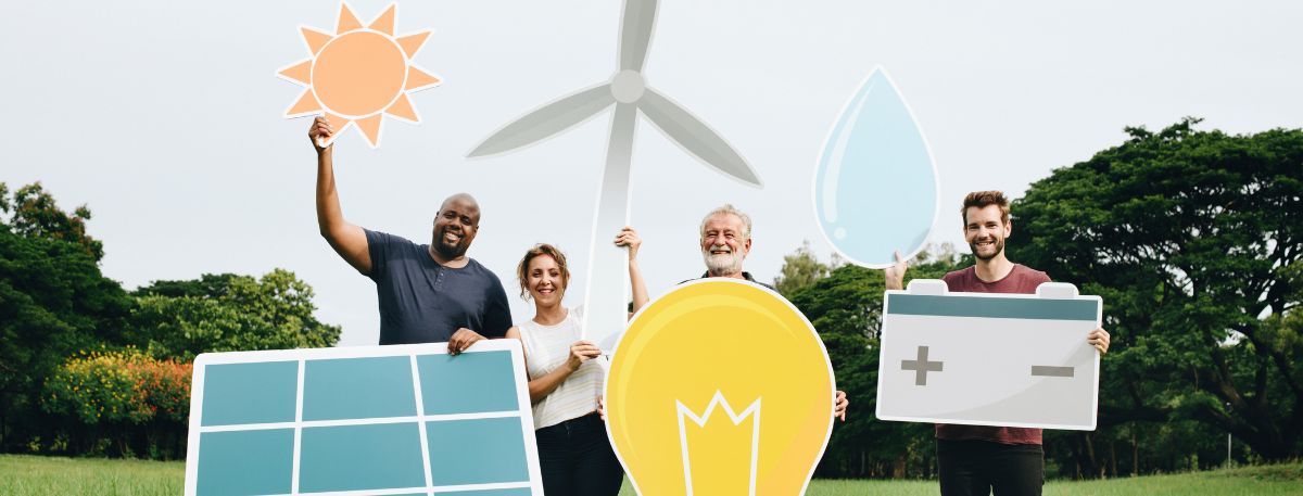 A picture of a green energy committee meeting