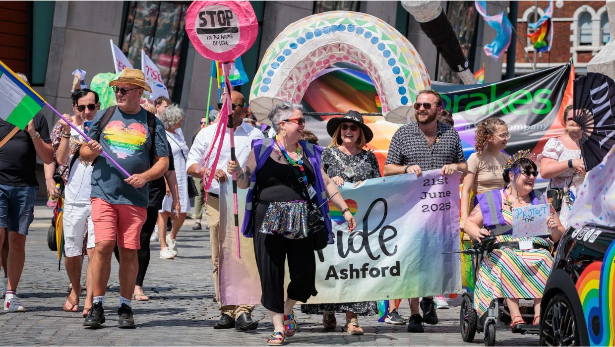 A picture from Pride Ashford 2025 (Photo credit: Andy Jones Photography)