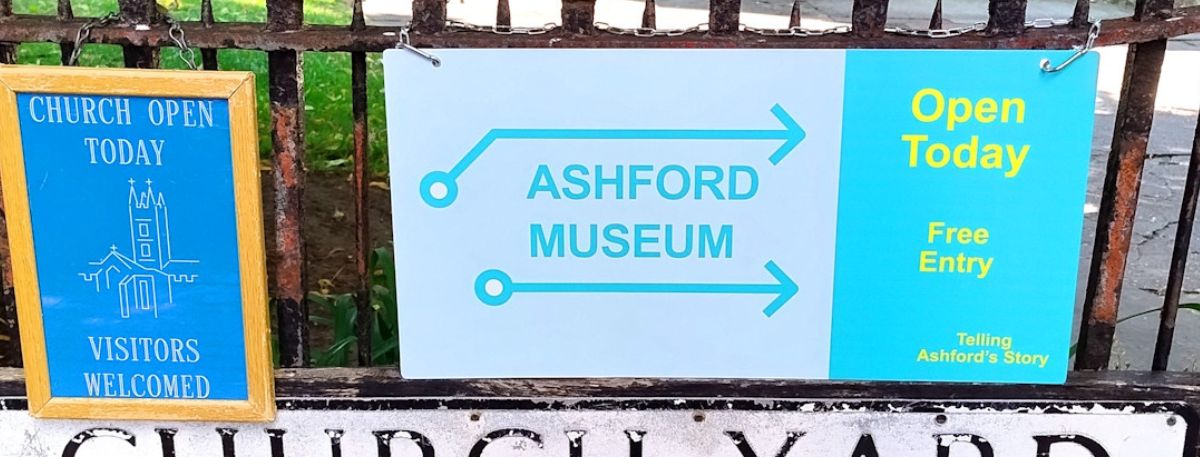 New signs outside the Ashford Museum and Church Yard have been put up