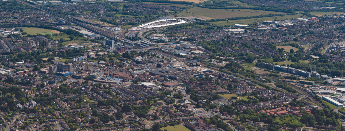 Aerial view of Ashford