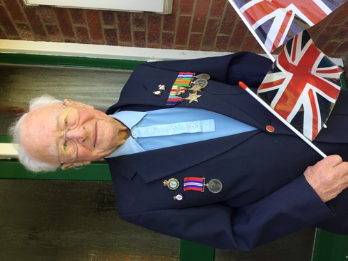 Eddie celebrating VE Day