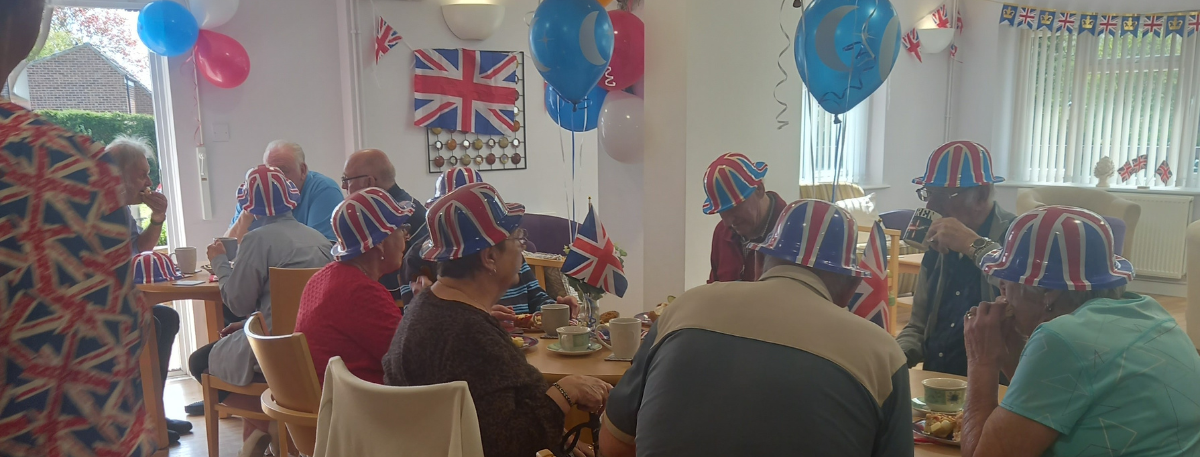 Residents of Ashford Independent Living Schemes celebrate the Coronation of King Charles III