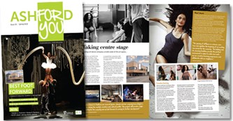 Ashford for you magazine cover and inside spread