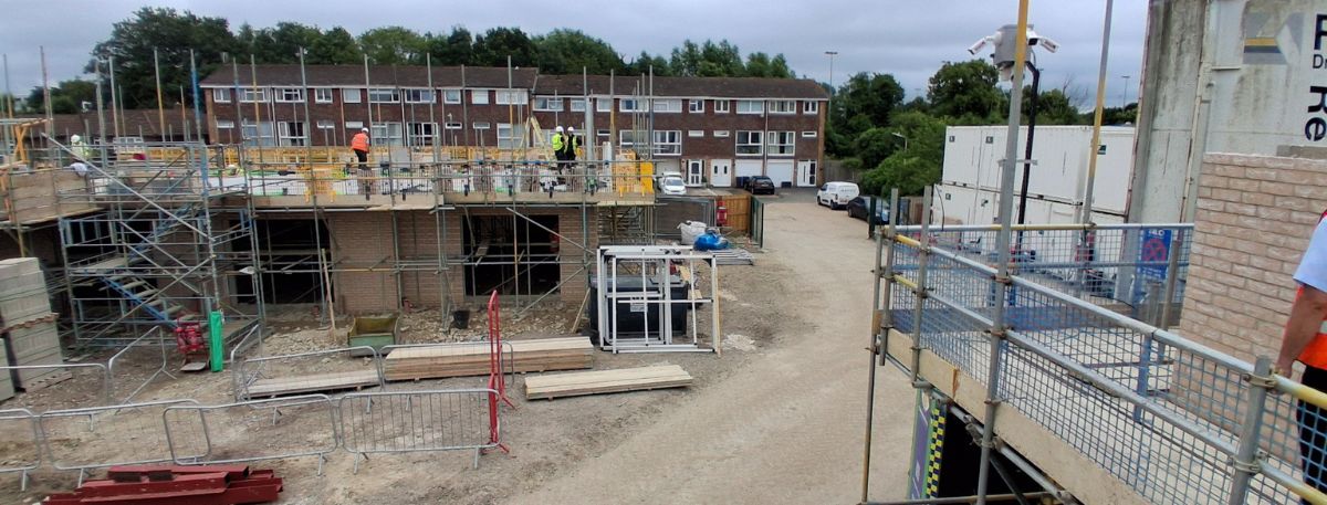 A picture of the ongoing works at Mabledon Avenue