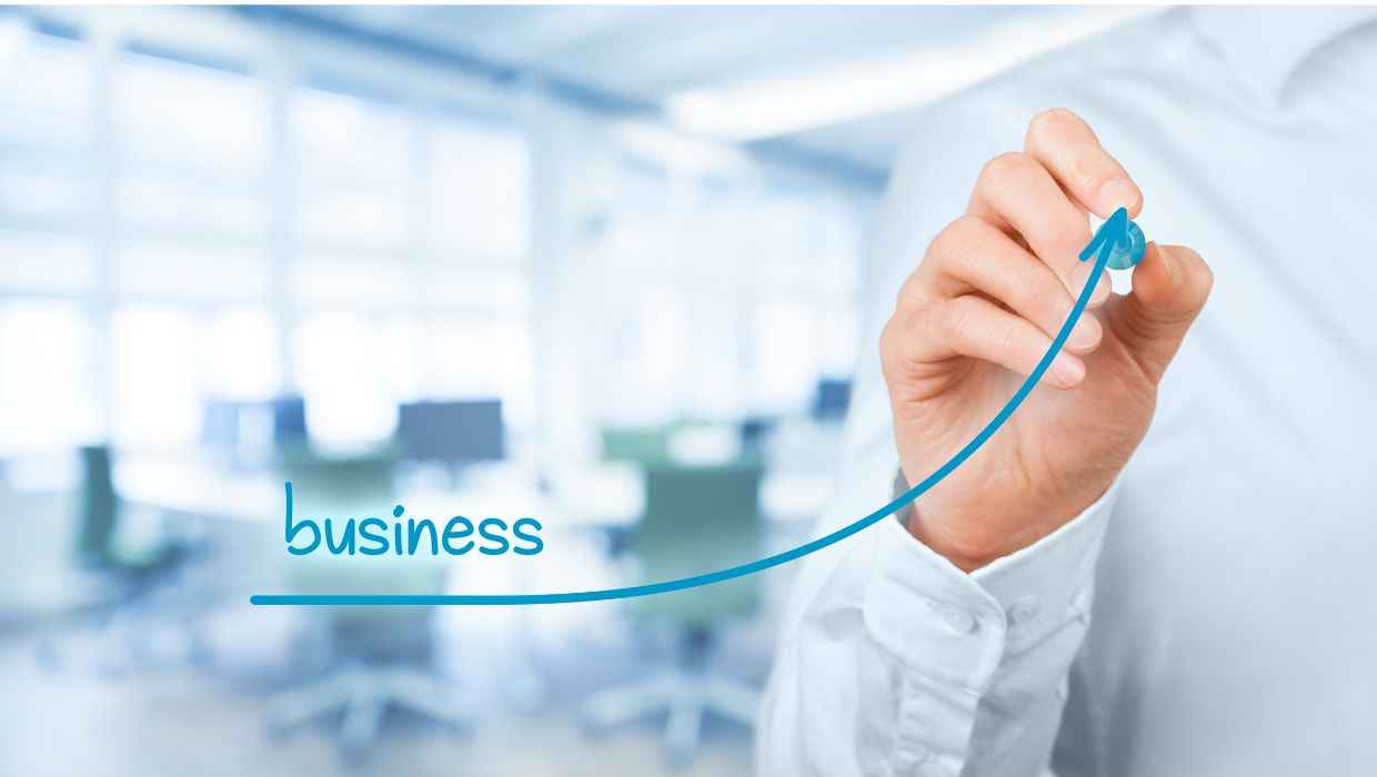 graph showing business is on the rise 