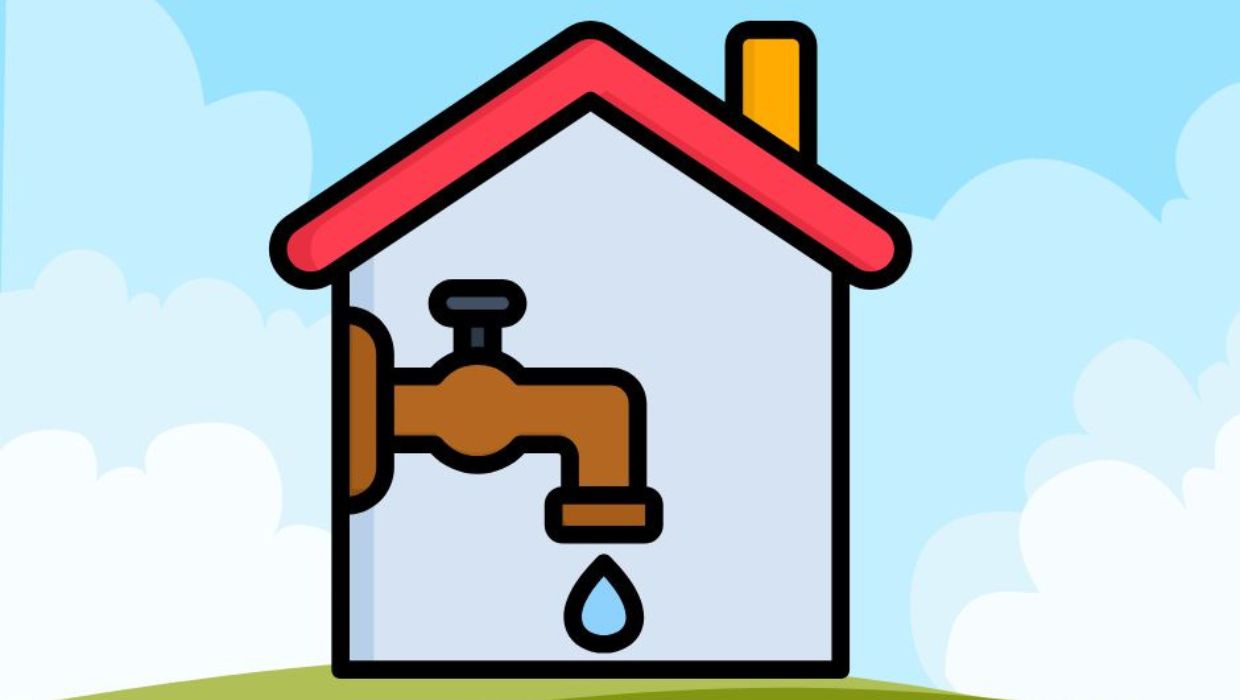 Graphic of tap in house.