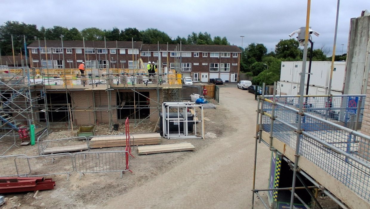 A picture of the ongoing works at Mabledon Avenue