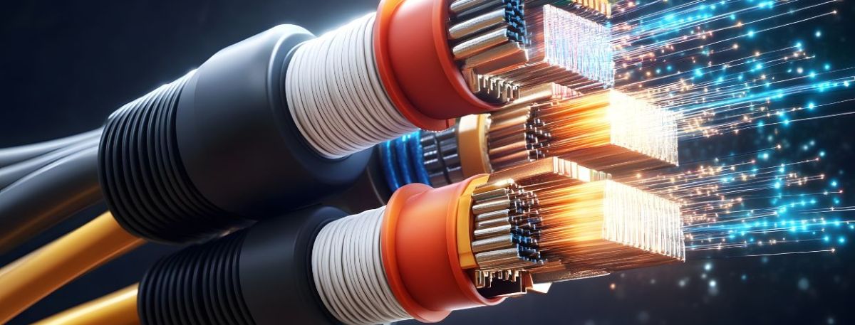 A picture of broadband cables