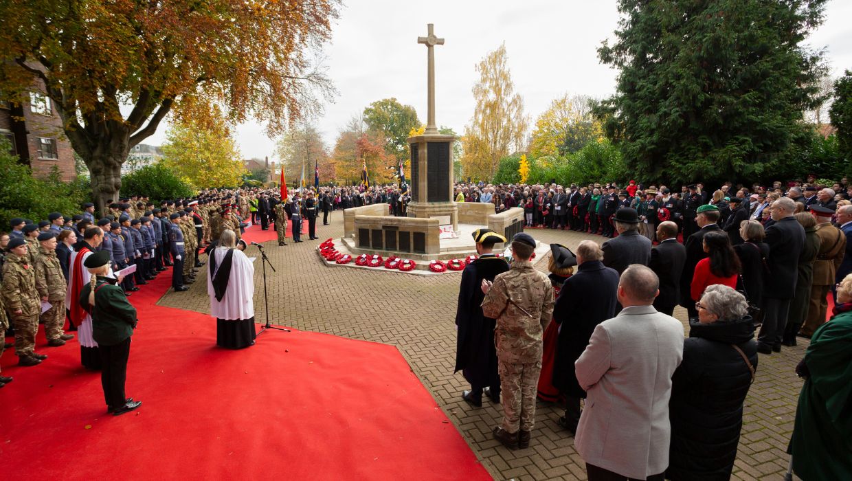 2025 Remembrance Service taking place in Ashford's Memorial Gardens tile