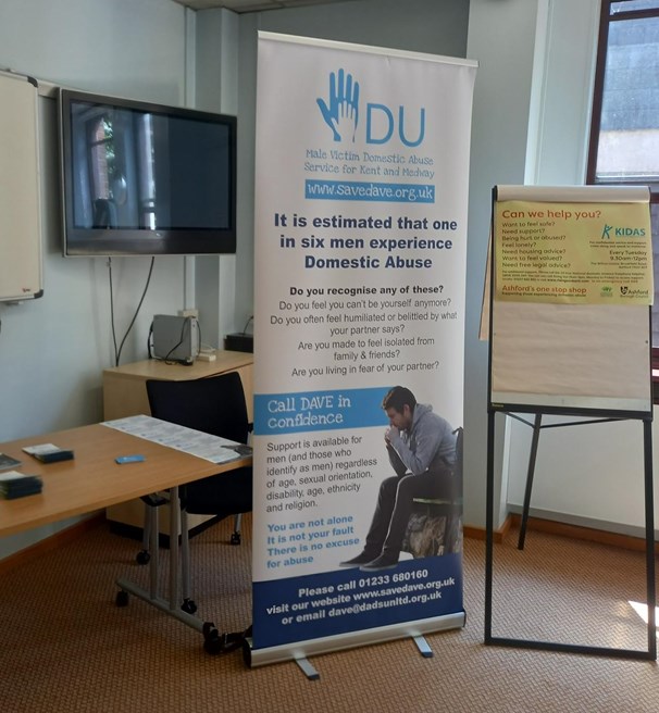 Male Victim Domestic Abuse Service for Kent and Medway pull up banner