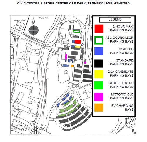 Civic Centre & Stour Centre car park plan