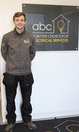 Liam Moncrieff, apprentice at ABC Electrical Services