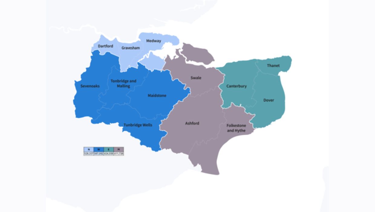 A proposed map of the changes affecting Ashford under LGR