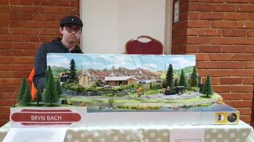 Person in front of exhibit