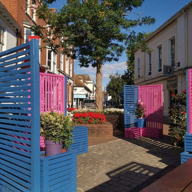 new seating installation at Middle Row, Ashford Town Centre