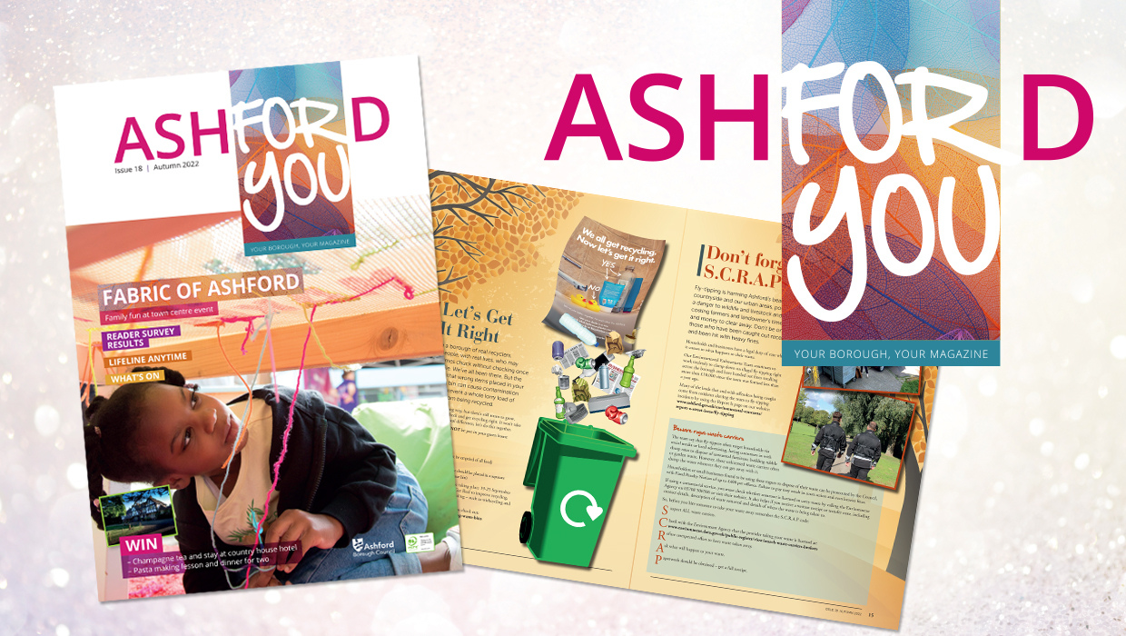 autumn edition of Ashford For You resident's magazine graphic tile