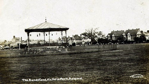 The Bandstand, Victoria Park, postcard.
