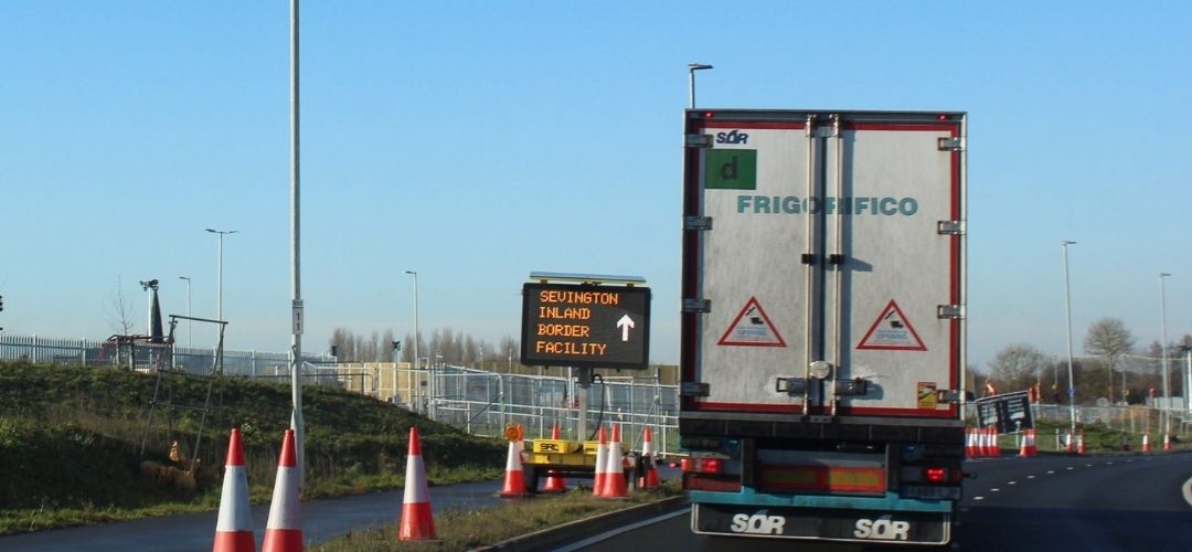 Road image of the back of a lorry