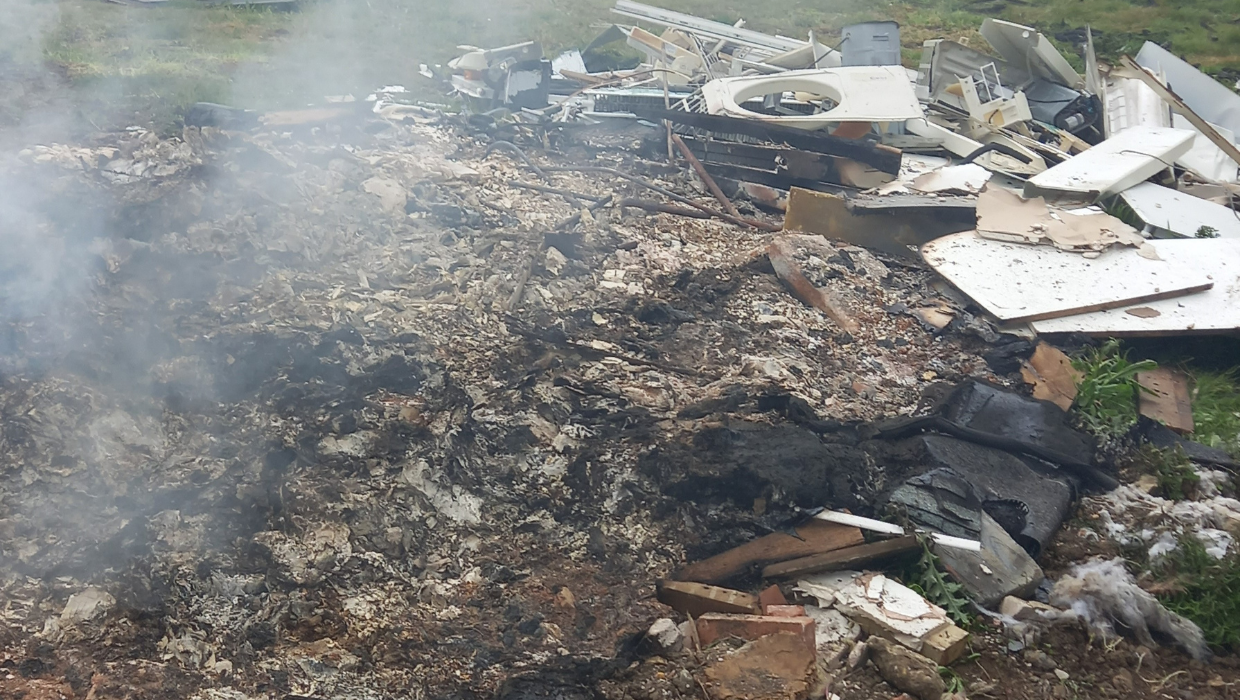 illegal waste dumped in Mersham, Ashford tile